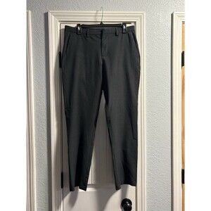 Calvin Klein Dress Pants Mens 32X30 Gray Flat Front Trousers Suit Straight Leg